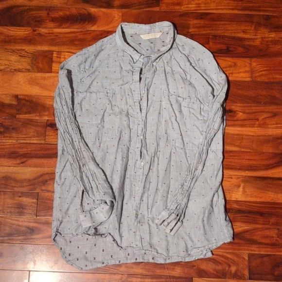 ✌️2 for 10👐 button down with stripes and polka dots - Picture 3 of 4